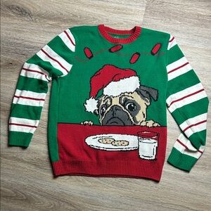 Ugly Christmas Sweater Pug Christmas Sweater
Size: Large